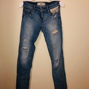 Hollister ripped skinny jeans